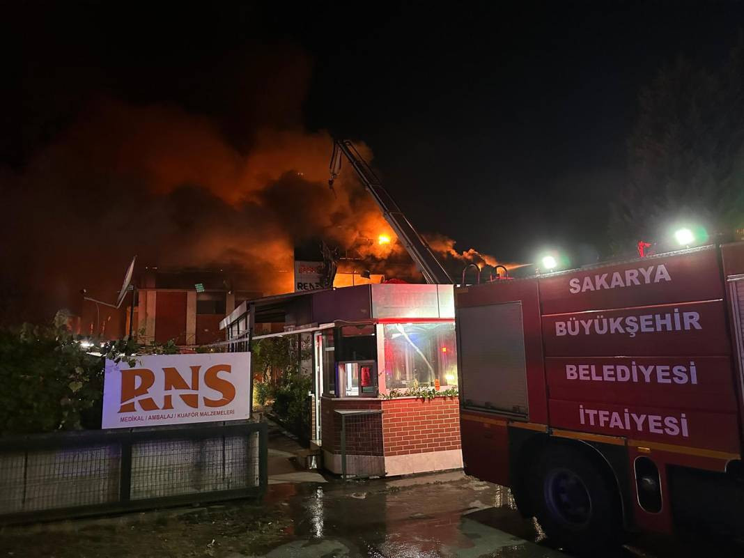 Sakarya’da kozmetik fabrikasında yangın - Resim: 40